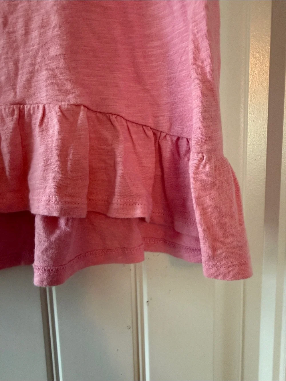 Gently worn The Children's Place Pink Ruffle-Hem Tank Top